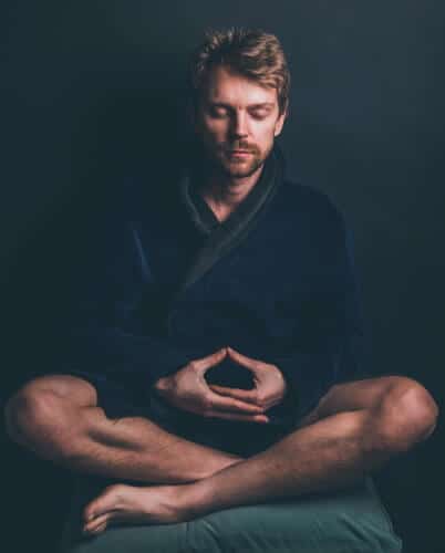 man meditating