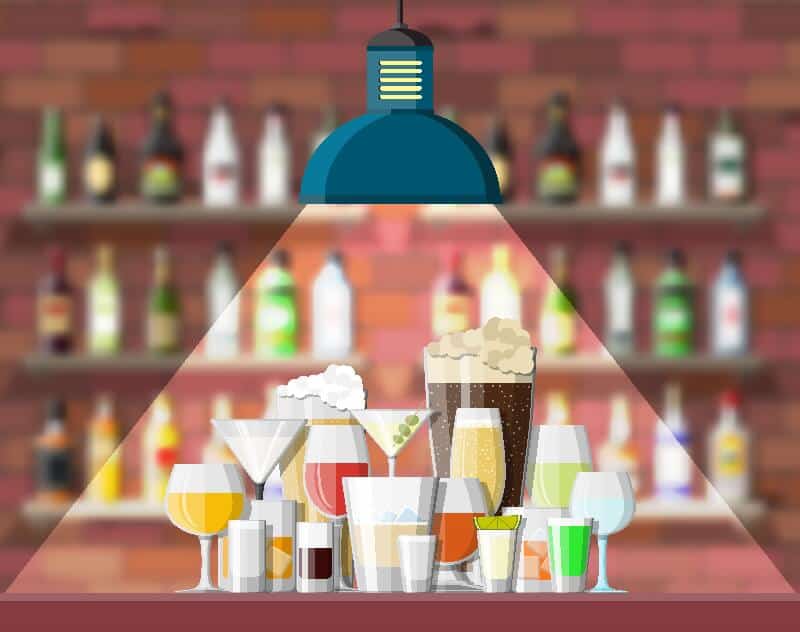 interior pub cafe bar illustration